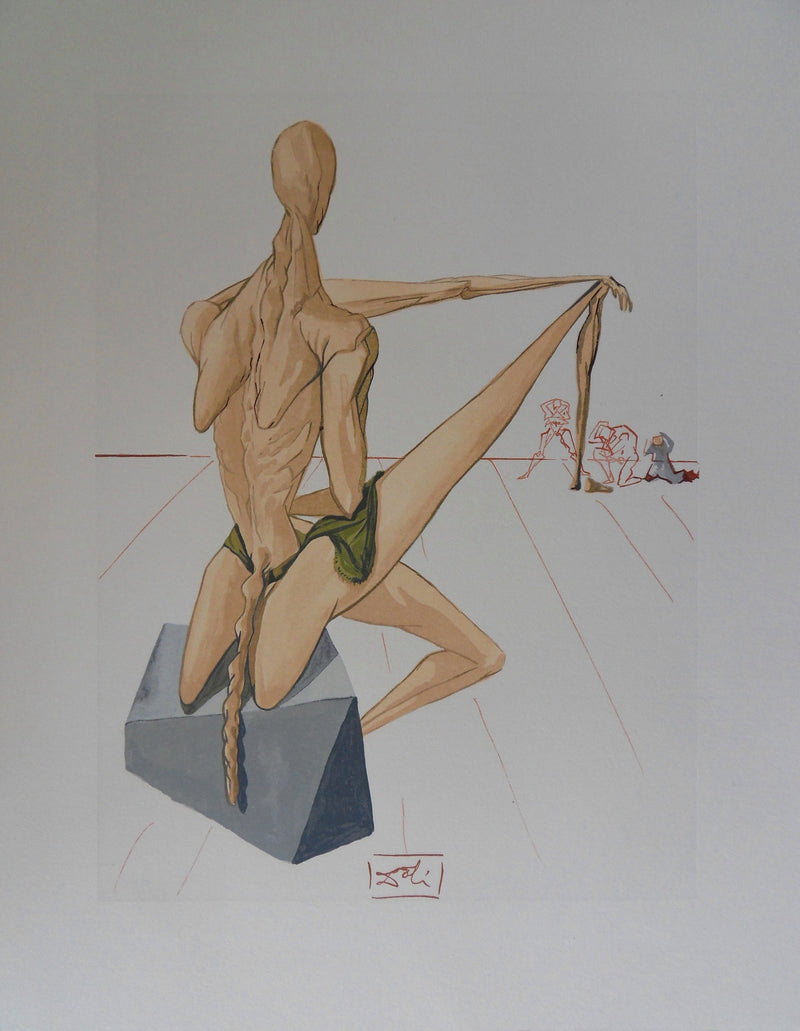 Salvador DALI : Minos, Bois gravé original signé
