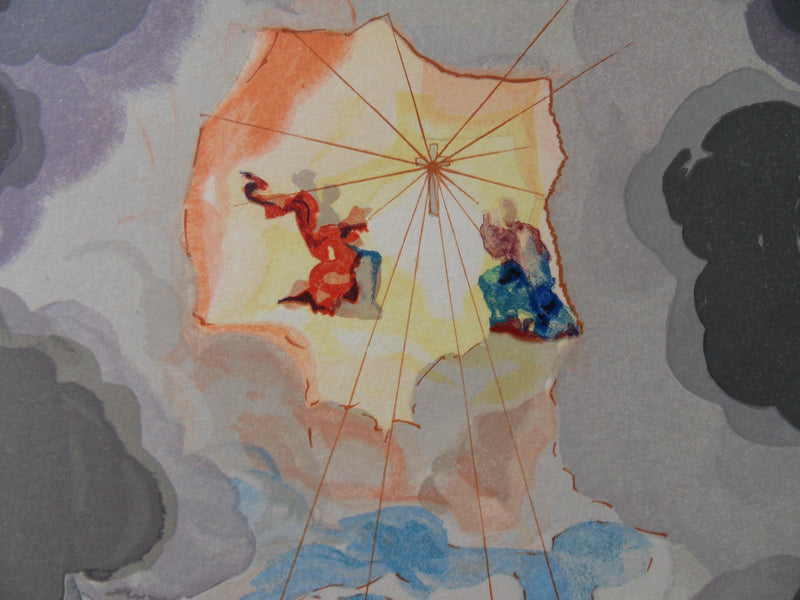 Salvador DALI : Extase de Dante, Bois gravé original signé