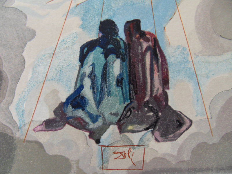 Salvador DALI : Extase de Dante, Bois gravé original signé