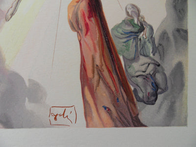 Salvador DALI : Apparition du Christ, Bois gravé original signé