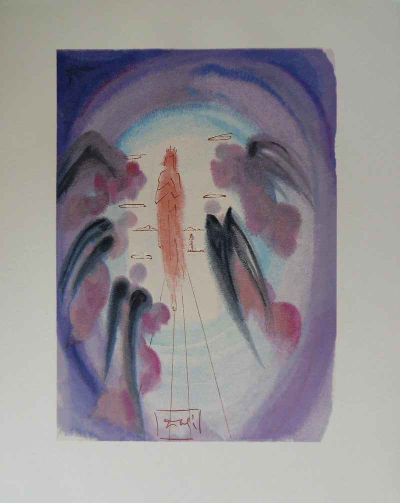 Salvador DALI : La joie des bienheureux, Bois gravé original signé