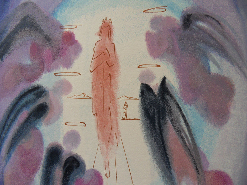 Salvador DALI : La joie des bienheureux, Bois gravé original signé