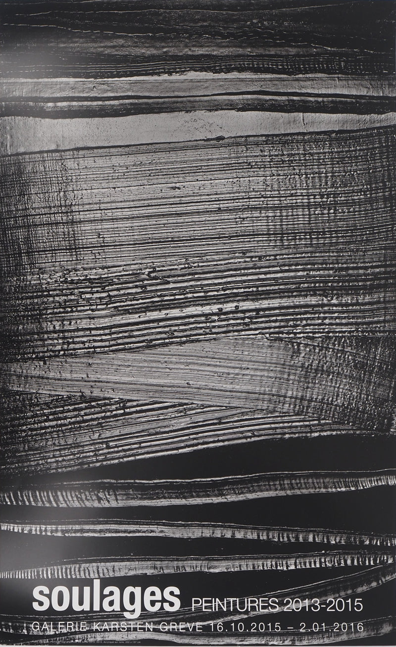 Pierre SOULAGES : Outrenoir 28 juille, Affiche originale (vue générale) - Crédit photo : Galerie Art.Paris