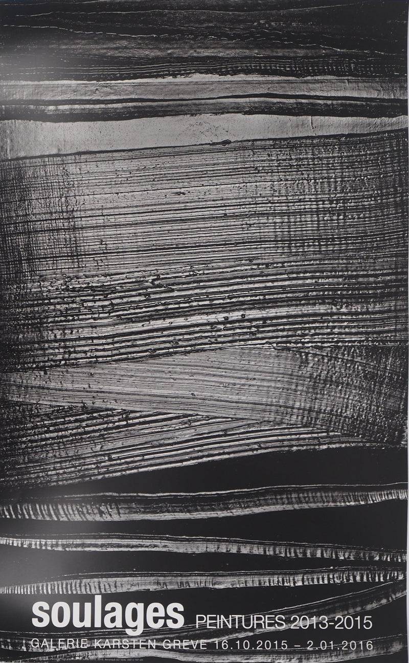 Pierre SOULAGES : Outrenoir 28 juille, Affiche originale (photo de détail 2) - Crédit photo : Galerie Art.Paris