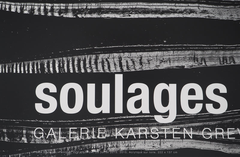 Pierre SOULAGES : Outrenoir 28 juille, Affiche originale (photo de détail 8) - Crédit photo : Galerie Art.Paris