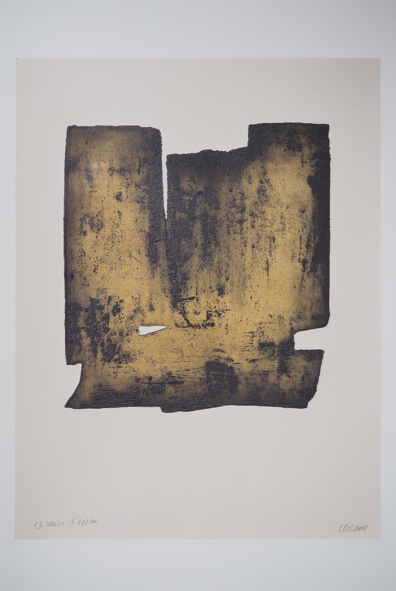 Pierre SOULAGES : Eau forte XII, Affiche originale (vue générale) - Crédit photo : Galerie Art.Paris