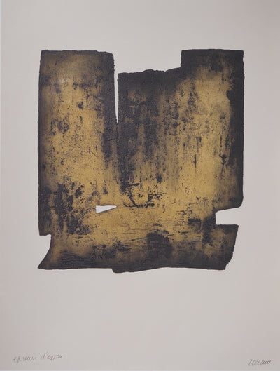 Pierre SOULAGES : Eau forte XII, Affiche originale (photo de détail 2) - Crédit photo : Galerie Art.Paris