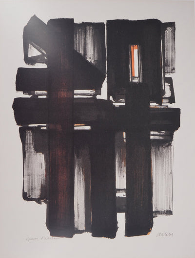 Pierre SOULAGES : Lithographie 2, Affiche originale (photo de détail 2) - Crédit photo : Galerie Art.Paris