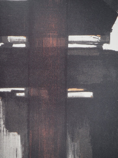 Pierre SOULAGES : Lithographie 2, Affiche originale (photo de détail 4) - Crédit photo : Galerie Art.Paris