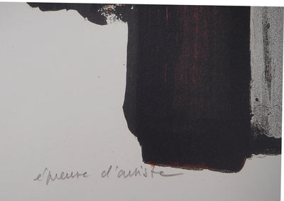 Pierre SOULAGES : Lithographie 2, Affiche originale (photo de détail 8) - Crédit photo : Galerie Art.Paris