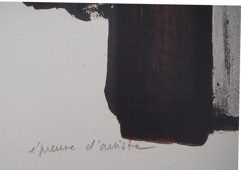 Pierre SOULAGES : Lithographie 2, Affiche originale (photo de détail 8) - Crédit photo : Galerie Art.Paris