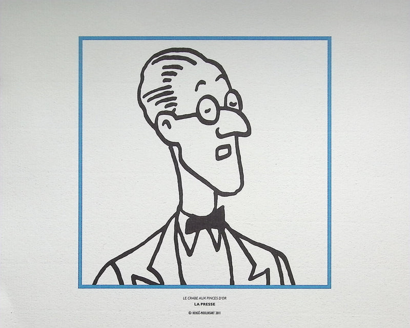 HERGE : TINTIN La Presse, 3 Lithographies Ex Libris