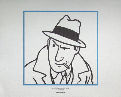 HERGE : TINTIN La Presse, 3 Lithographies Ex Libris
