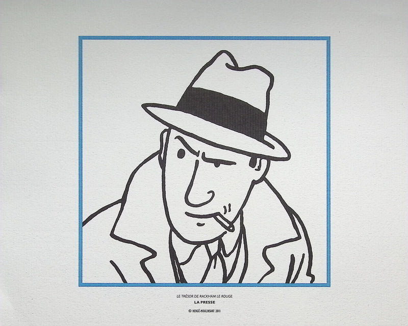 HERGE : TINTIN La Presse, 3 Lithographies Ex Libris