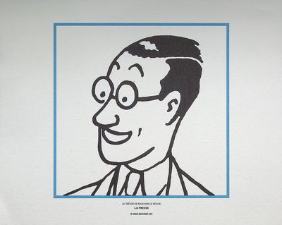 HERGE : TINTIN La Presse, 3 Lithographies Ex Libris