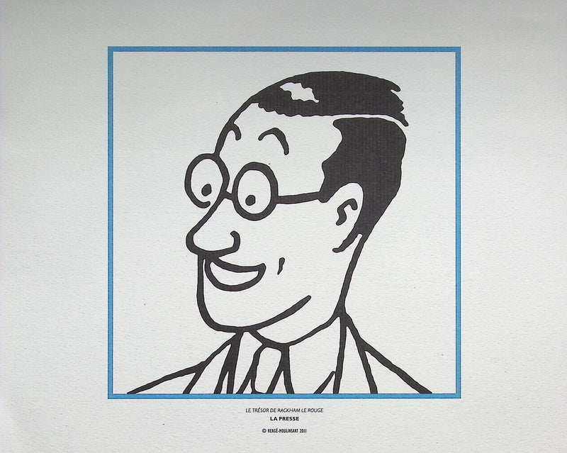 HERGE : TINTIN La Presse, 3 Lithographies Ex Libris