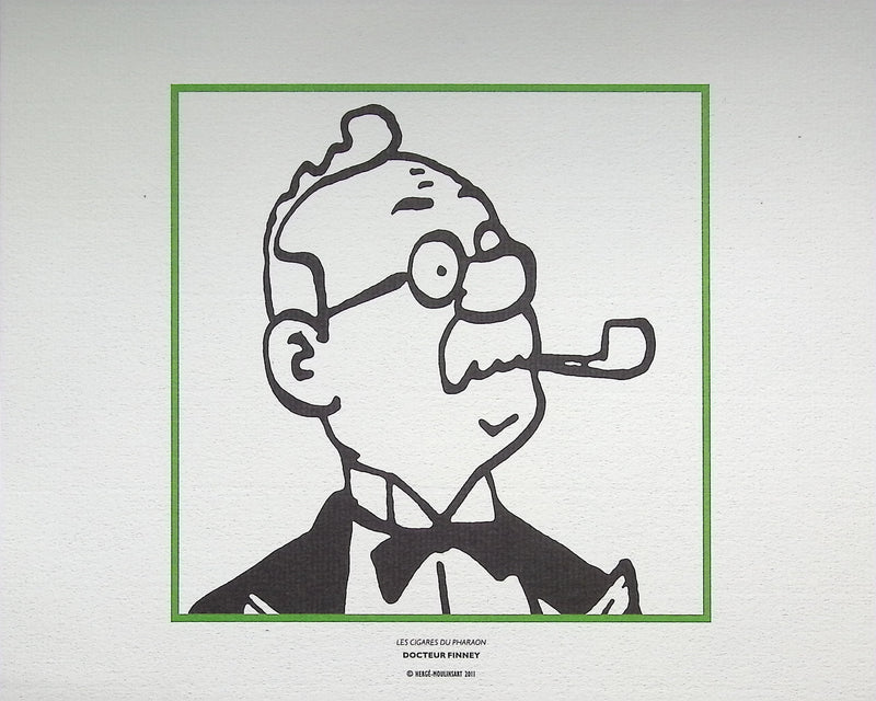 HERGÉ : TINTIN Les Cigares du Pharaon, 3 Lithographies Ex Libris