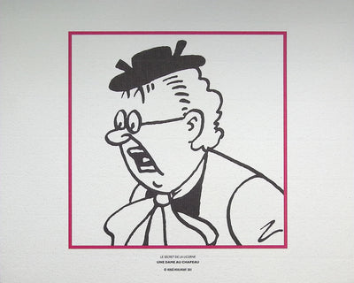 HERGÉ : TINTIN - Les Dames au chapeau, 3 Lithographies Ex Libris