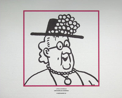 HERGÉ : TINTIN - Les Dames au chapeau, 3 Lithographies Ex Libris