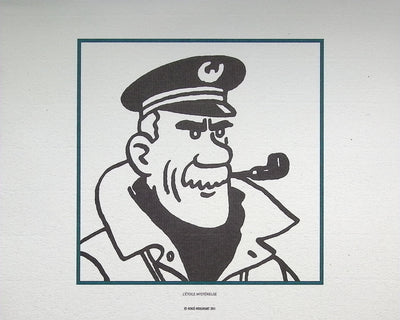 HERGÉ : TINTIN - Les Capitaines, 3 Lithographies Ex Libris
