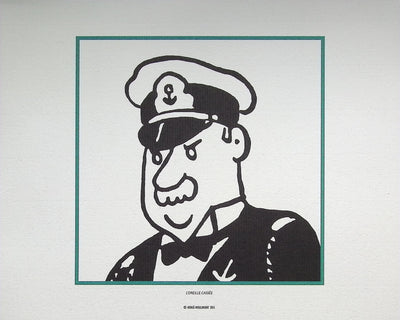 HERGÉ : TINTIN - Les Capitaines, 3 Lithographies Ex Libris