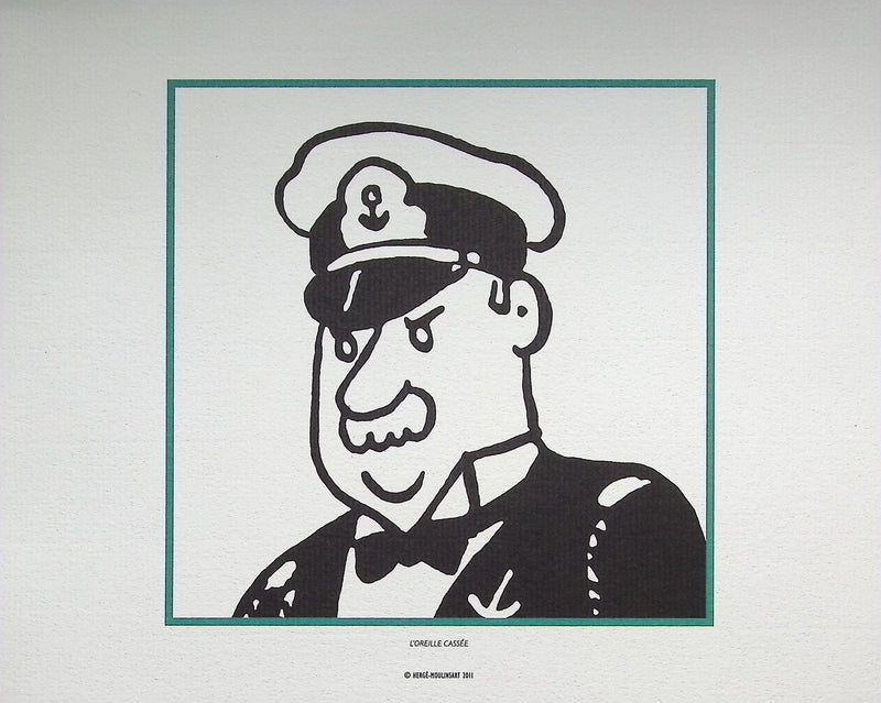 HERGÉ : TINTIN - Les Capitaines, 3 Lithographies Ex Libris