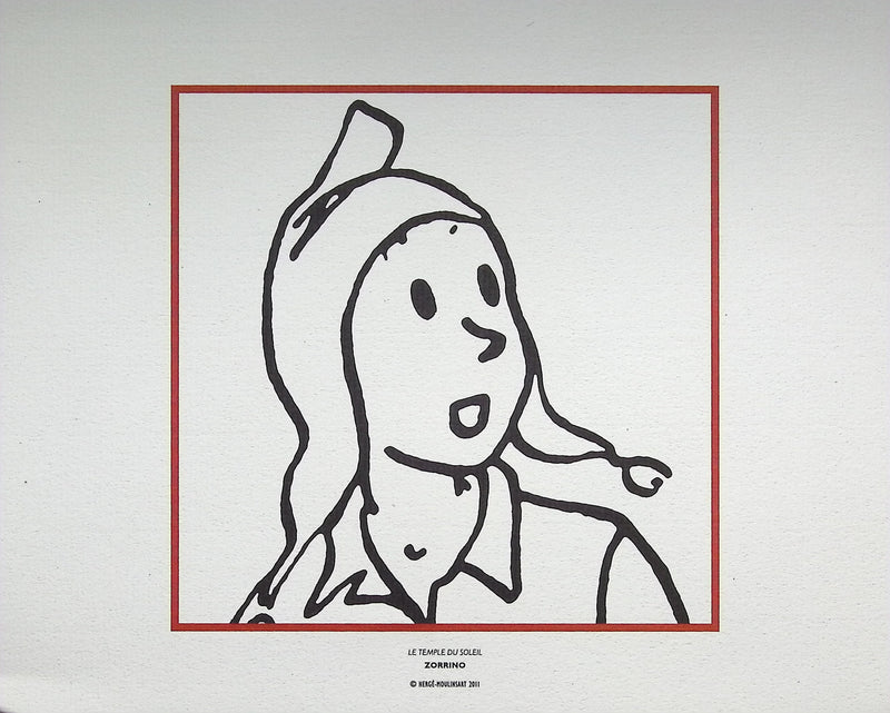 HERGÉ : TINTIN - Les Enfants, 3 Lithographies Ex Libris