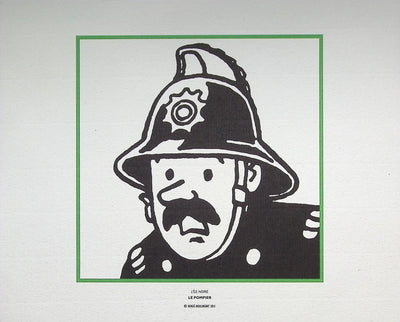 HERGÉ : TINTIN - Les Hommes de la Loi, 3 Lithographies Ex Libris