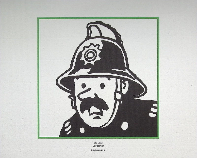 HERGÉ : TINTIN - Les Hommes de la Loi, 3 Lithographies Ex Libris