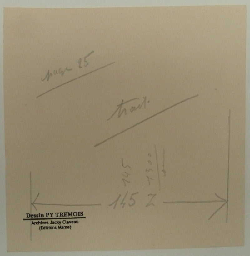 Pierre-Yves TREMOIS : Le taureau, Dessin original (photo de détail 2) - Crédit photo : Galerie Art.Paris