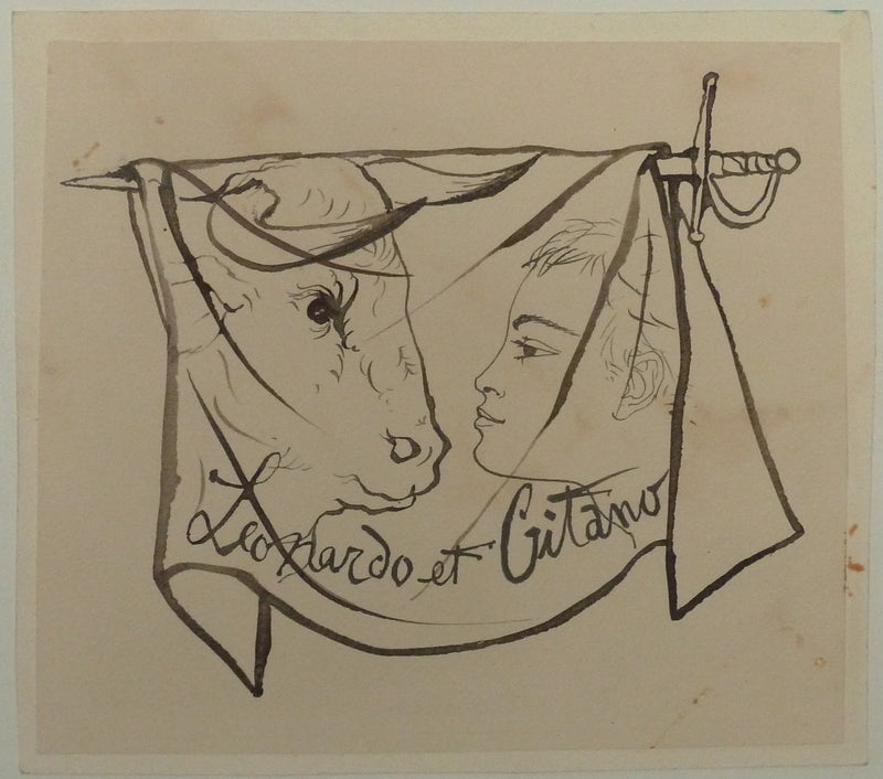 Pierre-Yves TREMOIS : Leonardo et Gitano, Dessin original (vue générale) - Crédit photo : Galerie Art.Paris