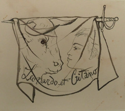 Pierre-Yves TREMOIS : Leonardo et Gitano, Dessin original (photo de détail 3) - Crédit photo : Galerie Art.Paris