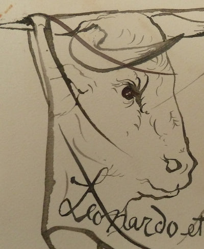 Pierre-Yves TREMOIS : Leonardo et Gitano, Dessin original (photo de détail 4) - Crédit photo : Galerie Art.Paris
