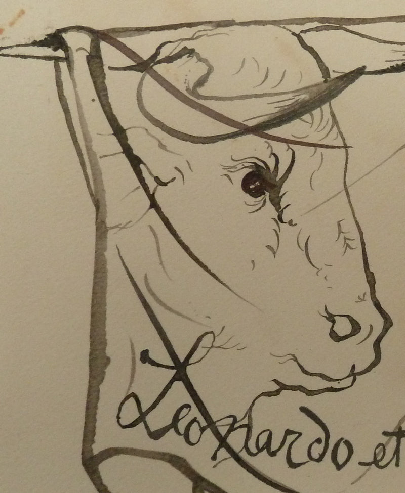 Pierre-Yves TREMOIS : Leonardo et Gitano, Dessin original (photo de détail 4) - Crédit photo : Galerie Art.Paris