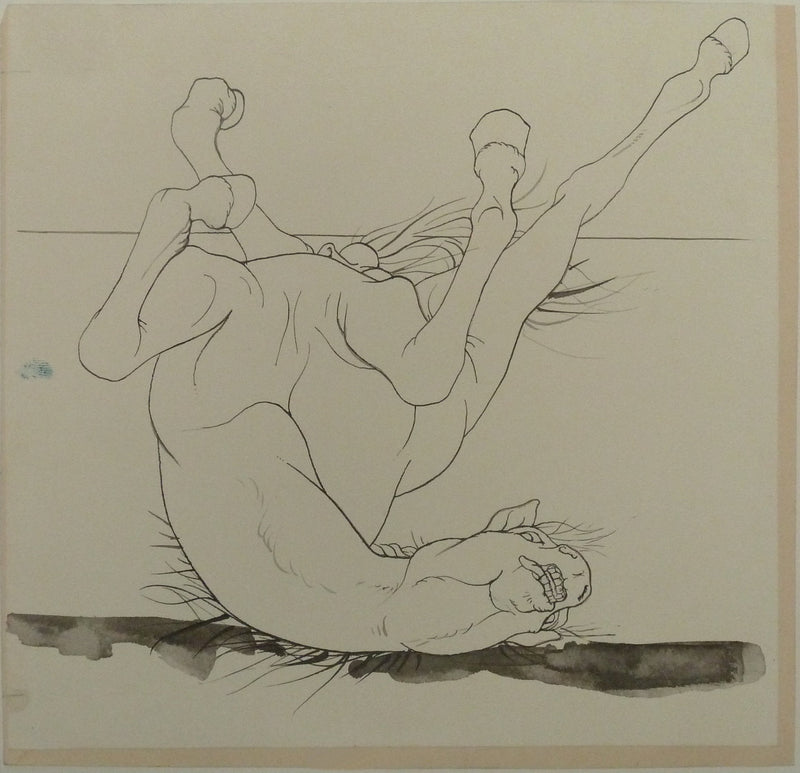 Pierre-Yves TREMOIS : La chute du cheval, Dessin original (photo de détail 3) - Crédit photo : Galerie Art.Paris