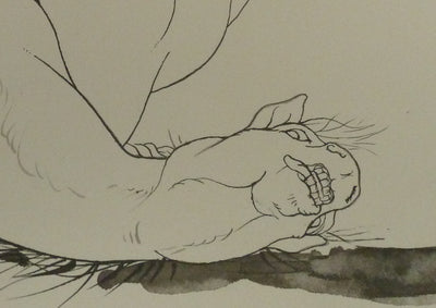 Pierre-Yves TREMOIS : La chute du cheval, Dessin original (photo de détail 4) - Crédit photo : Galerie Art.Paris