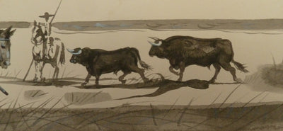 Pierre-Yves TREMOIS : La chasse au bison, Dessin original (photo de détail 6) - Crédit photo : Galerie Art.Paris