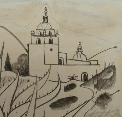 Pierre-Yves TREMOIS : Village en Espagne, Dessin original (photo de détail 6) - Crédit photo : Galerie Art.Paris