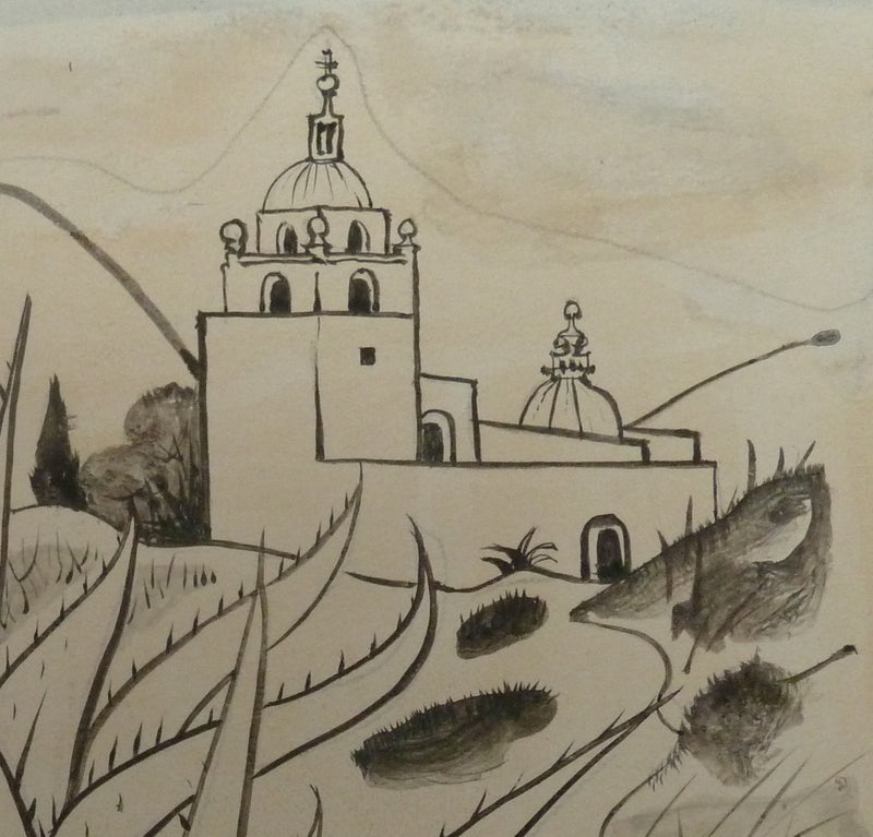 Pierre-Yves TREMOIS : Village en Espagne, Dessin original (photo de détail 6) - Crédit photo : Galerie Art.Paris