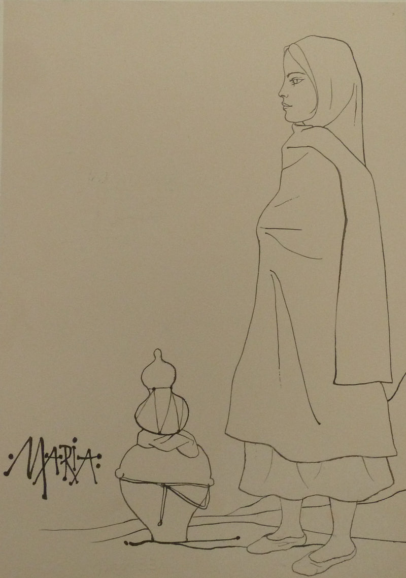 Pierre-Yves TREMOIS : Portrait de Maria, Dessin original (photo de détail 3) - Crédit photo : Galerie Art.Paris