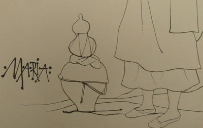 Pierre-Yves TREMOIS : Portrait de Maria, Dessin original (photo de détail 4) - Crédit photo : Galerie Art.Paris