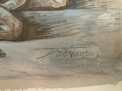 Pierre-Yves TREMOIS : Le taureau et l'enfant, Dessin original (photo de détail 2) - Crédit photo : Galerie Art.Paris