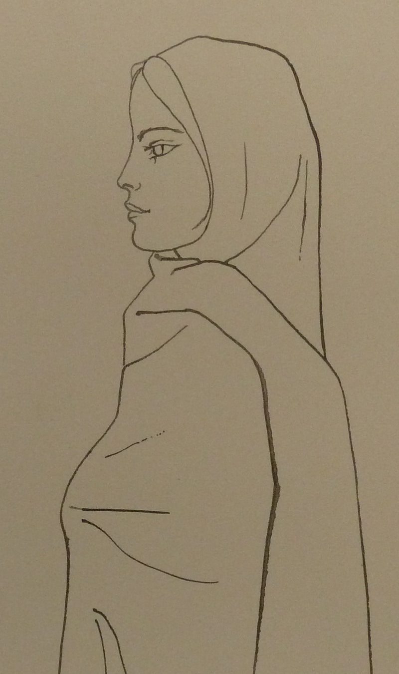 Pierre-Yves TREMOIS : Portrait de Maria, Dessin original (photo de détail 5) - Crédit photo : Galerie Art.Paris