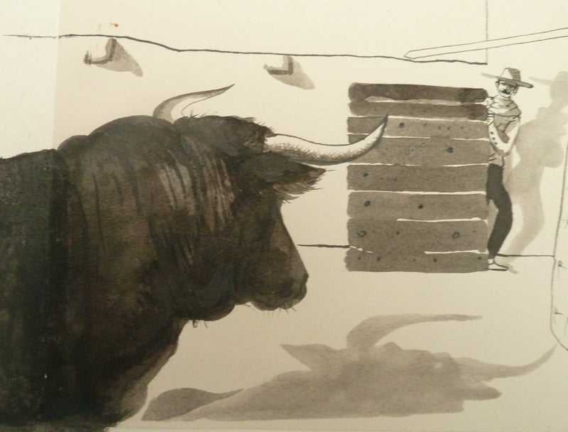 Pierre-Yves TREMOIS : Scène de tauromachie, Dessin original (photo de détail 4) - Crédit photo : Galerie Art.Paris