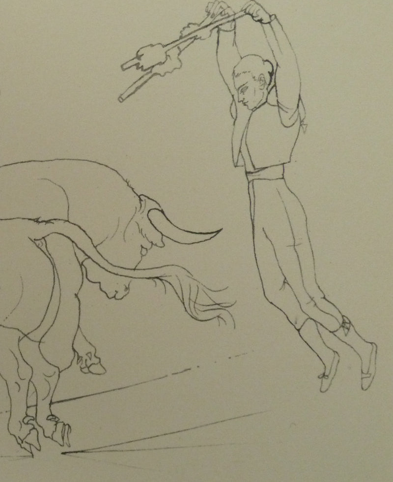 Pierre-Yves TREMOIS : Les picadors au combat, Dessin original (photo de détail 5) - Crédit photo : Galerie Art.Paris