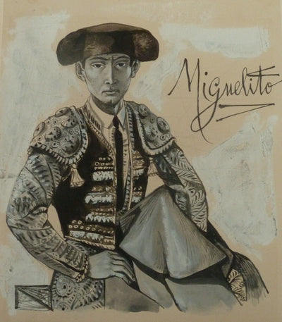 Pierre-Yves TREMOIS : Portrait de Miguelito, Dessin original (photo de détail 3) - Crédit photo : Galerie Art.Paris