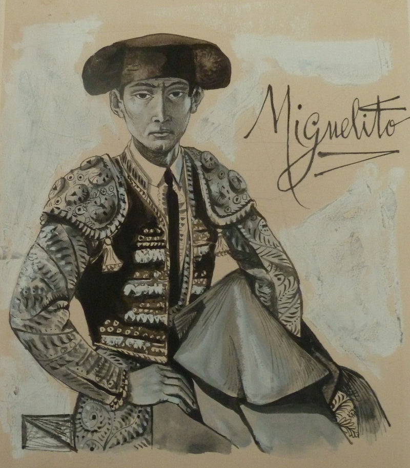 Pierre-Yves TREMOIS : Portrait de Miguelito, Dessin original (photo de détail 3) - Crédit photo : Galerie Art.Paris