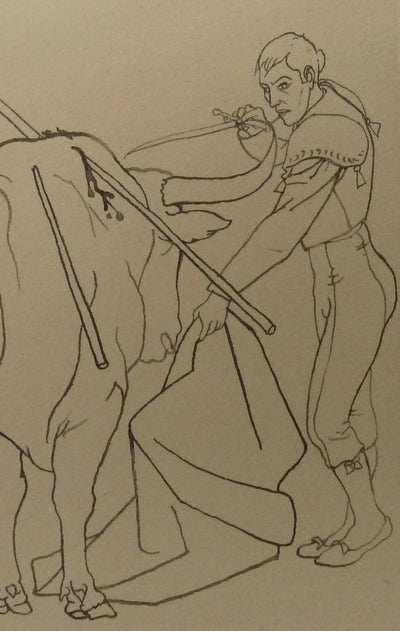 Pierre-Yves TREMOIS : Le toréro, Dessin original (photo de détail 4) - Crédit photo : Galerie Art.Paris