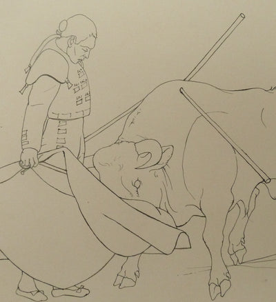 Pierre-Yves TREMOIS : Le matador, Dessin original (photo de détail 4) - Crédit photo : Galerie Art.Paris