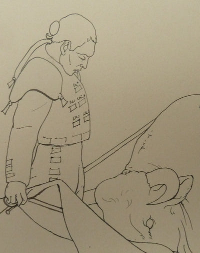 Pierre-Yves TREMOIS : Le matador, Dessin original (photo de détail 5) - Crédit photo : Galerie Art.Paris